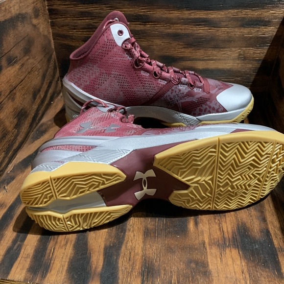 Under Armour Curry 2 Retro Mens Basketball Shoes Red‎ 3026052-601 Sz M10-W11.5 - Picture 6 of 8